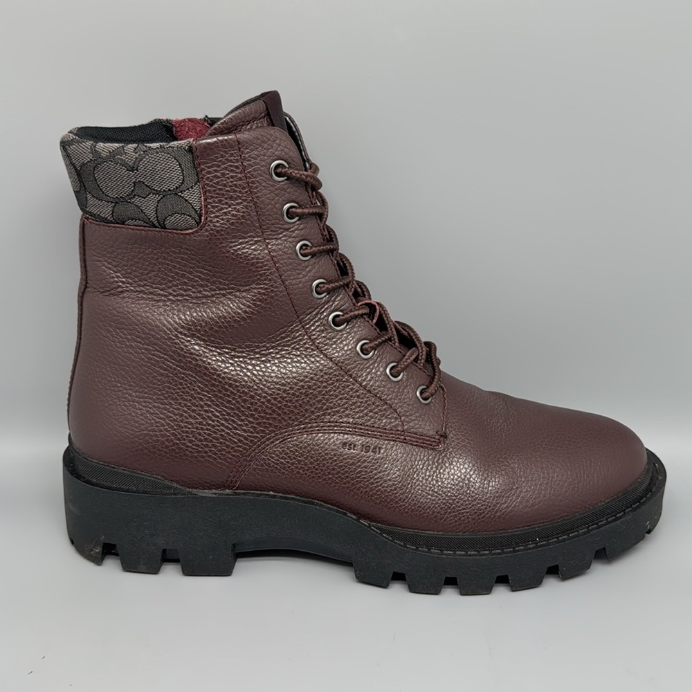 Coach Citysole Monogram Side Zip Leather Boots Men’s Sz 11.5D - Picture 5 of 10